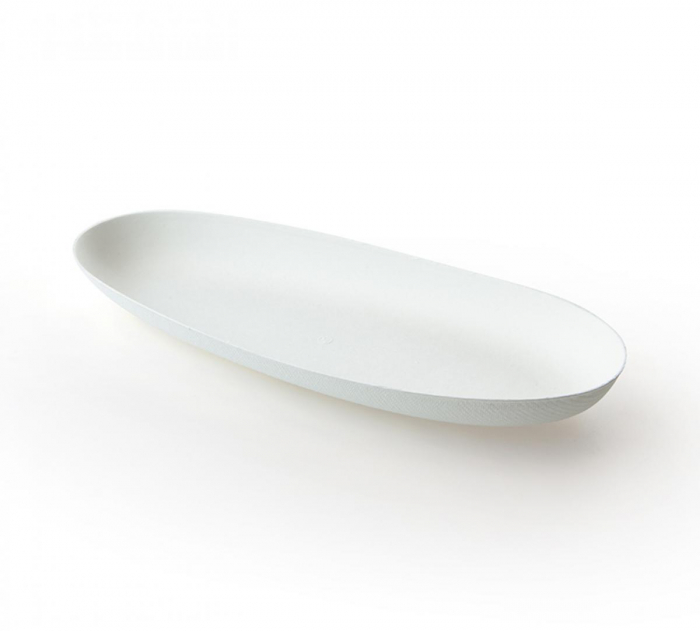 Mini-platouri biodegradabile din pulpa de trestie de zahar, 210 x 80 x h20 mm, 40 buc [1]