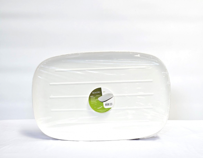 Platouri catering biodegradabile din pulpa de trestie de zahar, 550 x 360 x h25 mm, 5 buc [1]