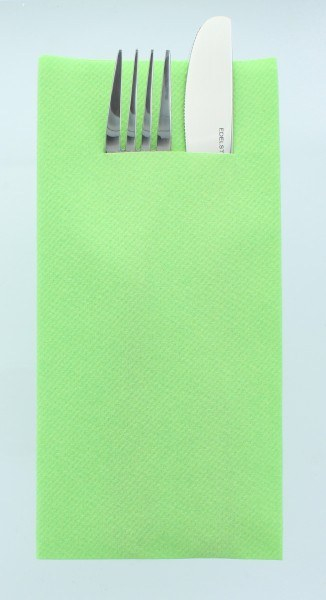 Servetele cu BUZUNAR pentru tacamuri - Linclass Apfelgrun (Culoarea marului verde) / 40 x 40 cm / 75 buc [1]