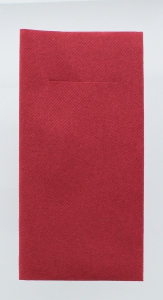 Servetele cu BUZUNAR pentru tacamuri - Linclass Bordeaux (Bordo) / 40 x 40 cm / 75 buc [2]