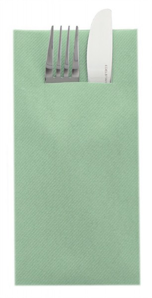 Servetele cu BUZUNAR pentru tacamuri - Linclass Eukalyptus (verde eucalipt) / 40 x 40 cm / 75 buc [1]