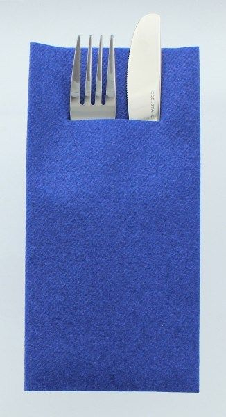 Servetele cu BUZUNAR pentru tacamuri - Linclass Royalblau (Albastru regal) / 40 x 40 cm / 75 buc [1]