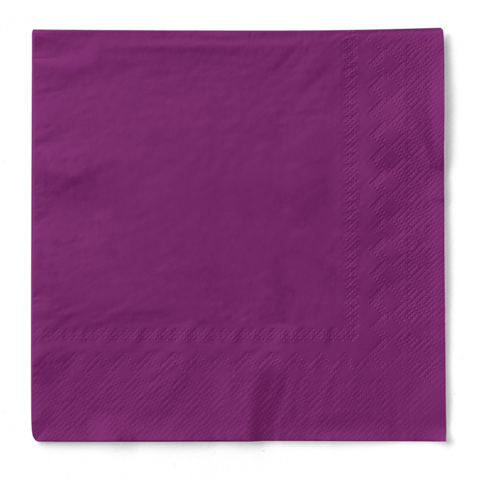 Servetele de masa 3 straturi, Tissue - Aubergine (Mov inchis) / 40 x 40 cm / 100 buc [1]