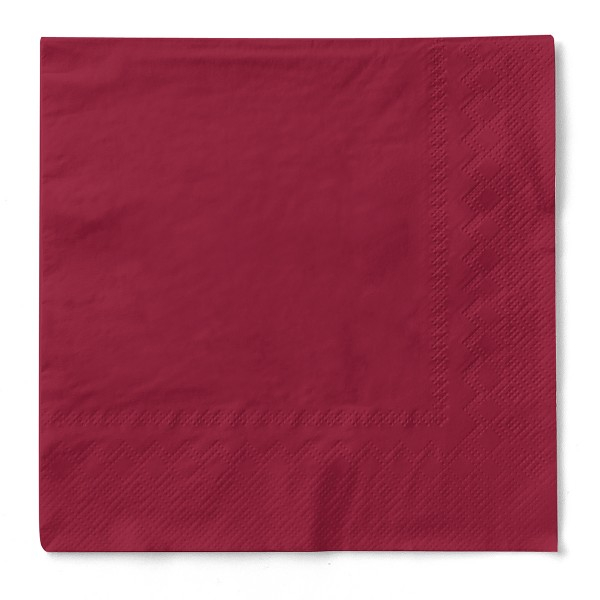Servetele de masa 3 straturi Tissue - Burgundy (Bordo), 33 x 33 cm, 100 buc [2]