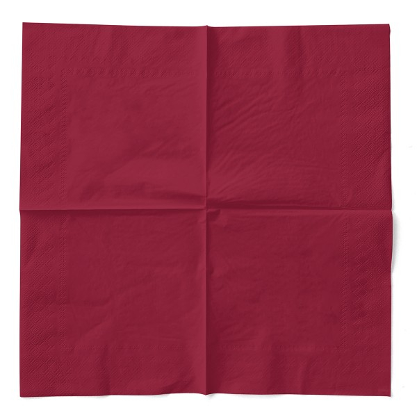 Servetele de masa 3 straturi Tissue - Burgundy (Bordo), 33 x 33 cm, 100 buc [3]