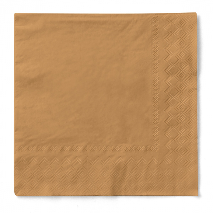 Servetele de masa 3 straturi Tissue - Sand (cappuccino), 40 x 40 cm, 100 buc [1]