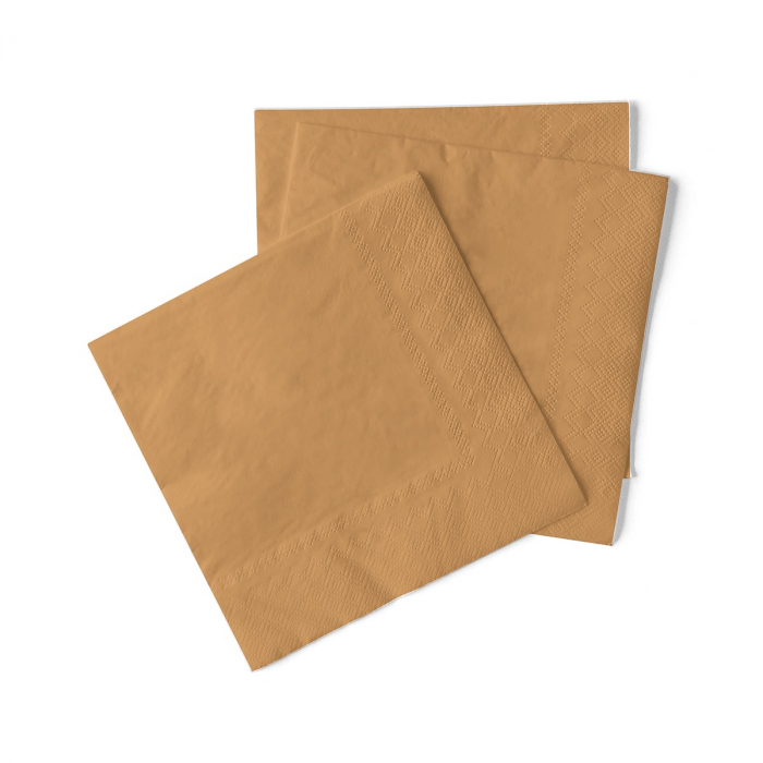 Servetele de masa 3 straturi Tissue - Sand (cappuccino), 40 x 40 cm, 100 buc [2]