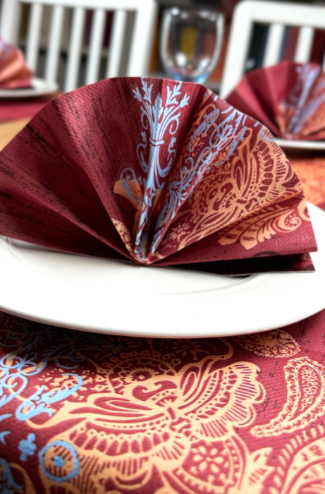 Servetele de masa festive Linclass - Ellen (bordo) / 40 x 40 cm / 12 buc [3]
