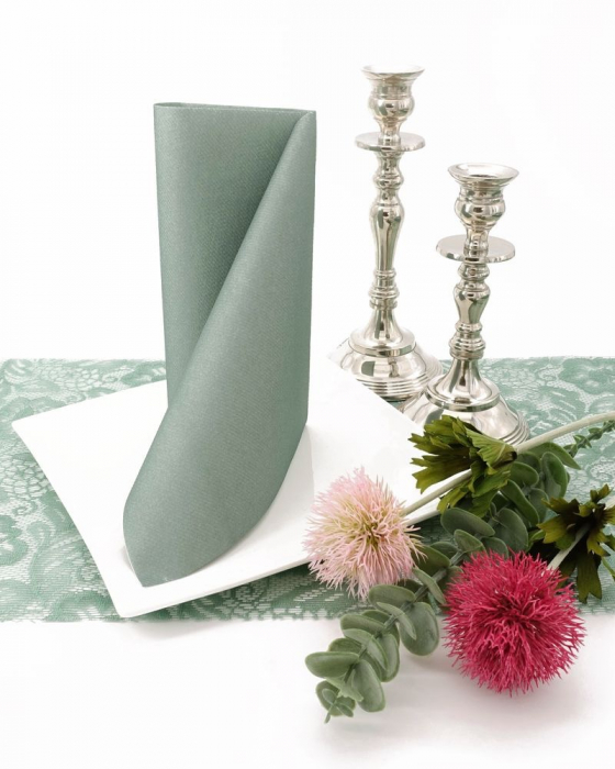 Servetele de masa festive Linclass - Eukalyptus Green (Verde eucalipt inchis) / 40 x 40 cm / 50 buc [1]