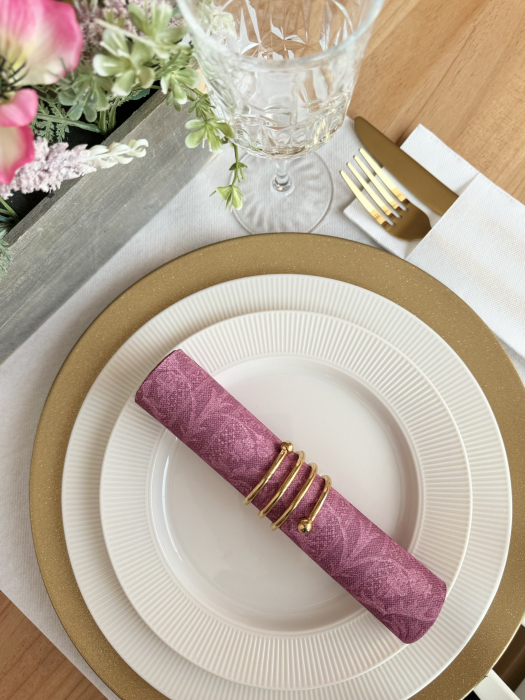 Servetele de masa festive Linclass - Jacquard (violet) / 40 x 40 cm / 12 buc [8]