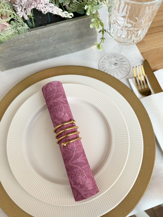 Servetele de masa festive Linclass - Jacquard (violet) / 40 x 40 cm / 12 buc [9]