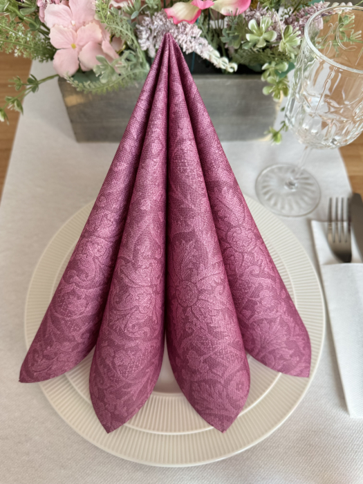 Servetele de masa festive Linclass - Jacquard (violet) / 40 x 40 cm / 12 buc [1]
