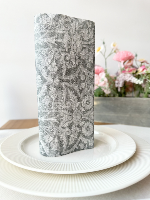 Servetele de masa festive Linclass - Jacquard (gri) / 40 x 40 cm / 12 buc [2]