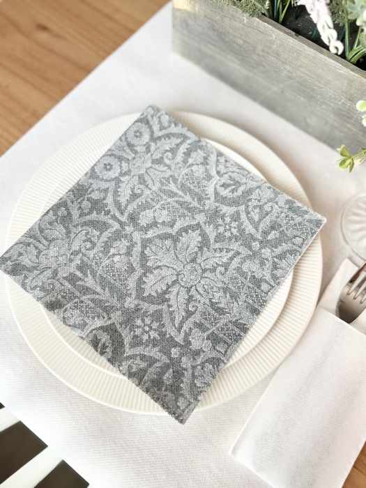 Servetele de masa festive Linclass - Jacquard (gri) / 40 x 40 cm / 12 buc [11]