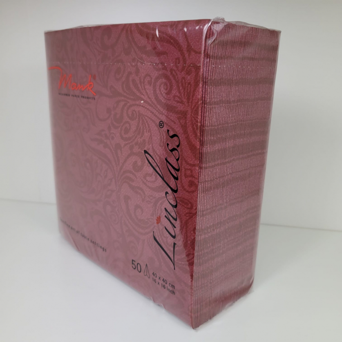 Servetele de masa festive Linclass - Lias (bordo) / 40 x 40 cm / 50 buc [8]