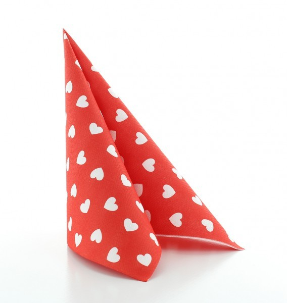 Servetele de masa festive Linclass - Love (inimioare) / 40 x 40 cm / 12 buc [5]