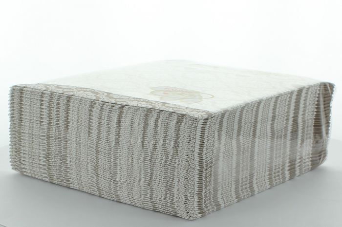 Servetele de masa festive Linclass - Mandy (Grej-alb) / 40 x 40 cm / 50 buc [6]