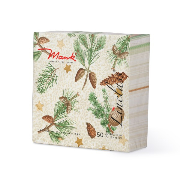 Servetele de masa festive Linclass - Pinea (crengute de brad) / 40 x 40 cm / 50 buc [6]