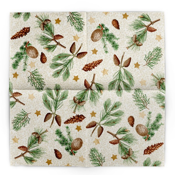 Servetele de masa festive Linclass - Pinea (crengute de brad) / 40 x 40 cm / 50 buc [5]