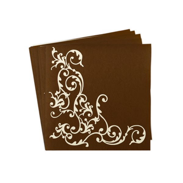 Servetele de masa festive Linclass - Pomp (crem-mocca) / 40 x 40 cm / 50 buc [3]