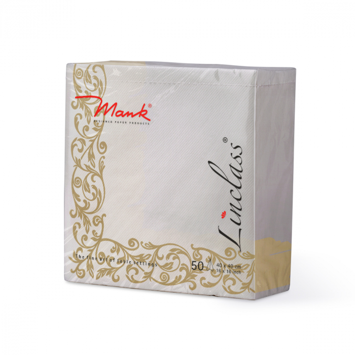 Servetele de masa festive Linclass - Rob (model auriu pe margine) / 40 x 40 cm / 50 buc [5]