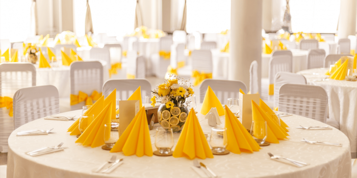 Servetele de masa festive Linclass - Yellow (Galben) / 40 x 40 cm / 50 buc [4]