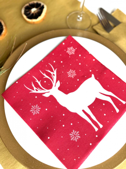 Servetele de masa festive Softpoint - Deer (Cerbi) / 40 x 40 cm / 20 buc [6]