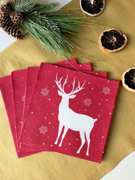 Servetele de masa festive Softpoint - Deer (Cerbi) / 40 x 40 cm / 20 buc [4]