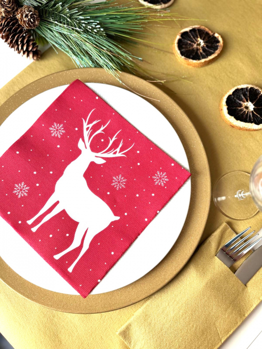 Servetele de masa festive Softpoint - Deer (Cerbi) / 40 x 40 cm / 20 buc [5]