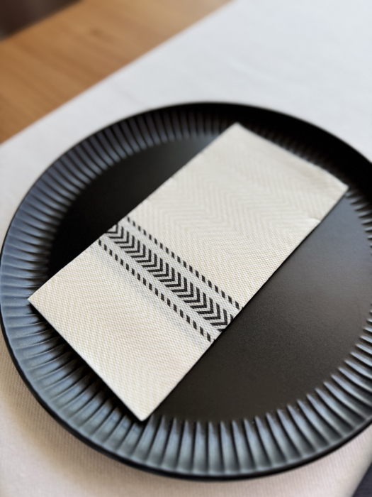 Servetele de masa festive Softpoint pliate 1/8 - Classic Point Black / 40x40 cm / 50 buc [4]