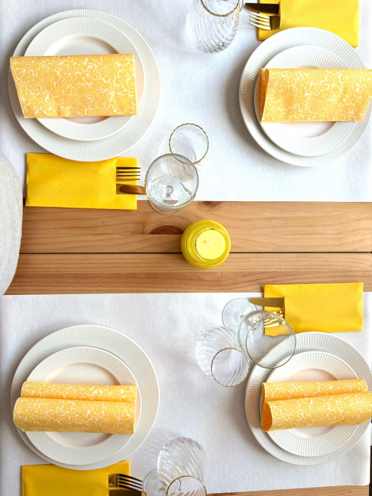 Servetele de masa festive Spanlin - Denice (galben) / 40 x 40 cm / 30 buc [10]