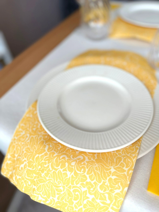 Servetele de masa festive Spanlin - Denice (galben) / 40 x 40 cm / 30 buc [6]