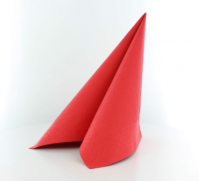 Servetele de masa festive Tissue Deluxe - Red (rosii) / 40x40 cm / 50 buc [1]