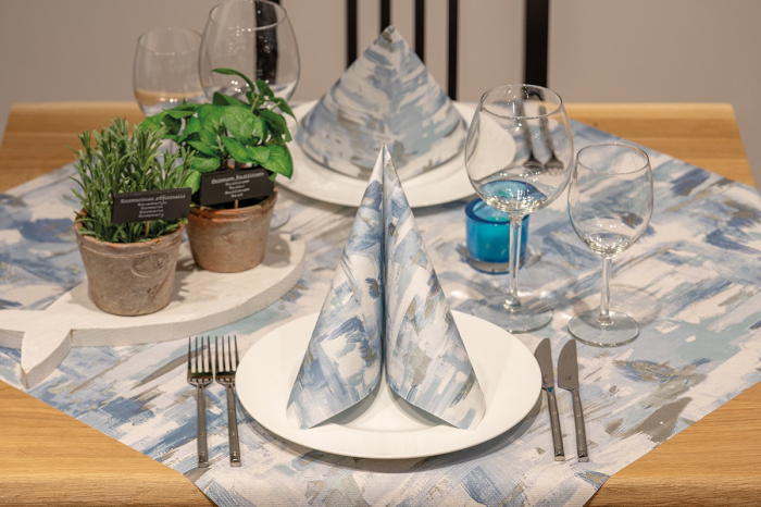 Servetele festive Linclass - Pablo (albastru) / 40 x 40 cm / 50 buc [1]