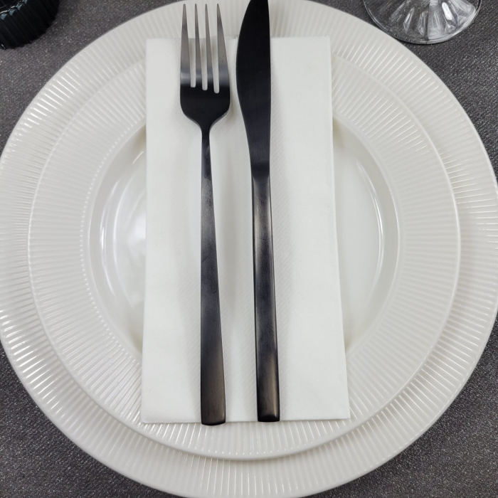 Servetele Linclass ultra calitative, albe, 40x40 cm, pliate 1/8, 12 buc [2]