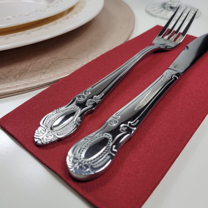 Servetele Linclass ultra calitative, bordo/ visinii, 40x40 cm, pliate 1/8, 12 buc [1]