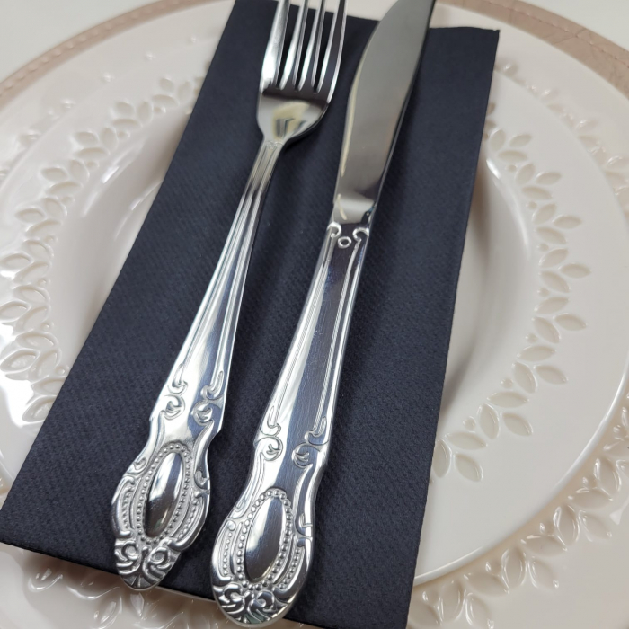 Servetele Linclass ultra calitative, negre, 40x40 cm, pliate 1/8, 12 buc [3]