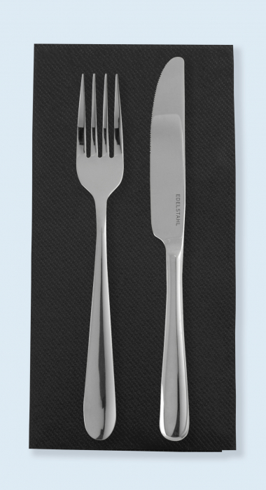 Servetele Linclass ultra calitative, negre, 40x40 cm, pliate 1/8, 12 buc [5]