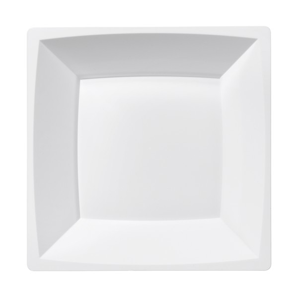 Set farfurii adanci de unica folosinta MILAN din plastic alb/ 17,2 x 17,2 cm / 12 buc [1]