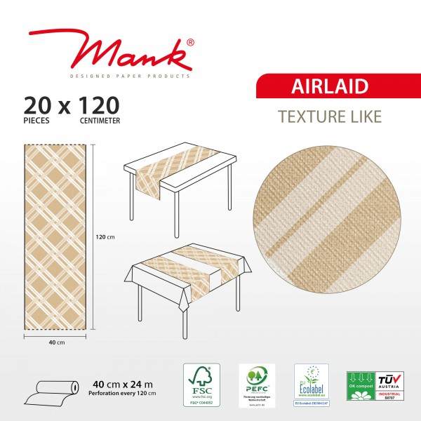 Traversa masa Linclass - Fabio (carouri, bej) / 40 cm x 24 m / 1 rola [2]