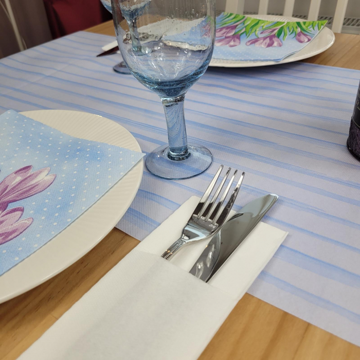 Traversa masa - Linclass Stripes (baby blue) / 40cm x 24 m / 1 rola [4]