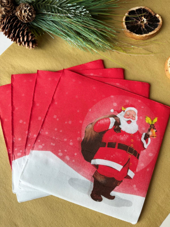 Servetele de masa festive Softpoint pentru Craciun - Santa / 40 x 40 cm / 20 buc [1]