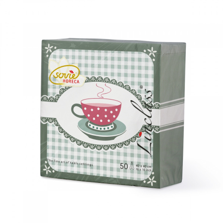 Servetele de masa festive Linclass - Kathrin (verde padure) / 40 x 40 cm / 50 buc [2]