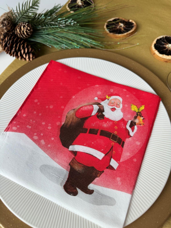 Servetele de masa festive Softpoint pentru Craciun - Santa / 40 x 40 cm / 20 buc [2]
