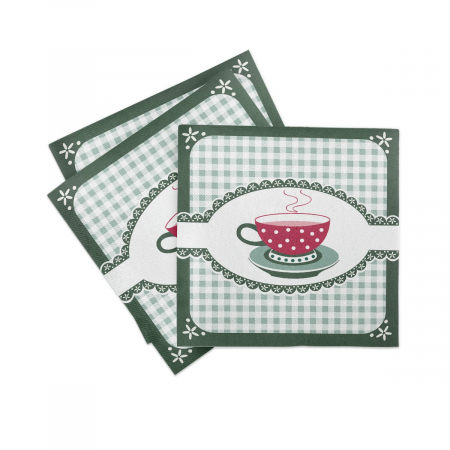Servetele de masa festive Linclass - Kathrin (verde padure) / 40 x 40 cm / 50 buc [1]