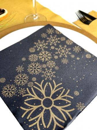 Servetele de masa festive Softpoint - Snowflakes (Fulgi de zapada) / 40 x 40 cm / 20 buc [1]