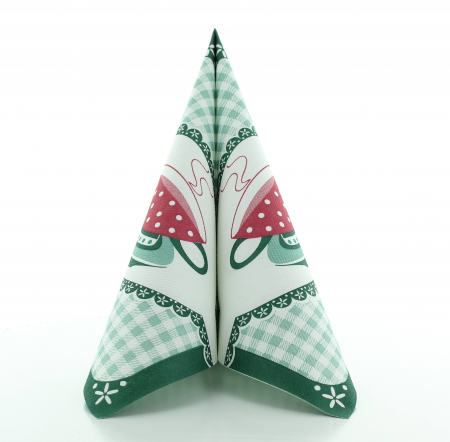 Servetele de masa festive Linclass - Kathrin (verde padure) / 40 x 40 cm / 50 buc [4]