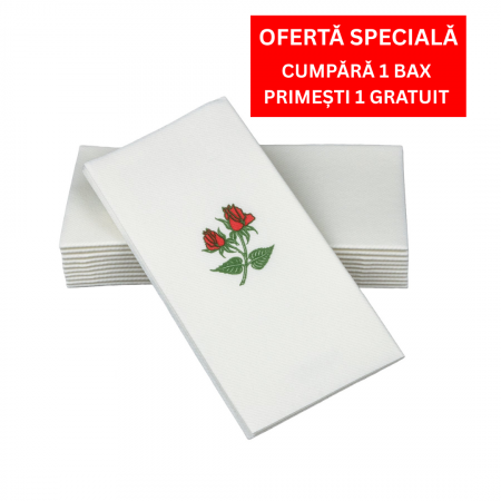 BAX Servetele cu BUZUNAR pentru tacamuri, Linclass-Airlaid (Trandafir) / 43 x 43 cm / 750 buc [1]