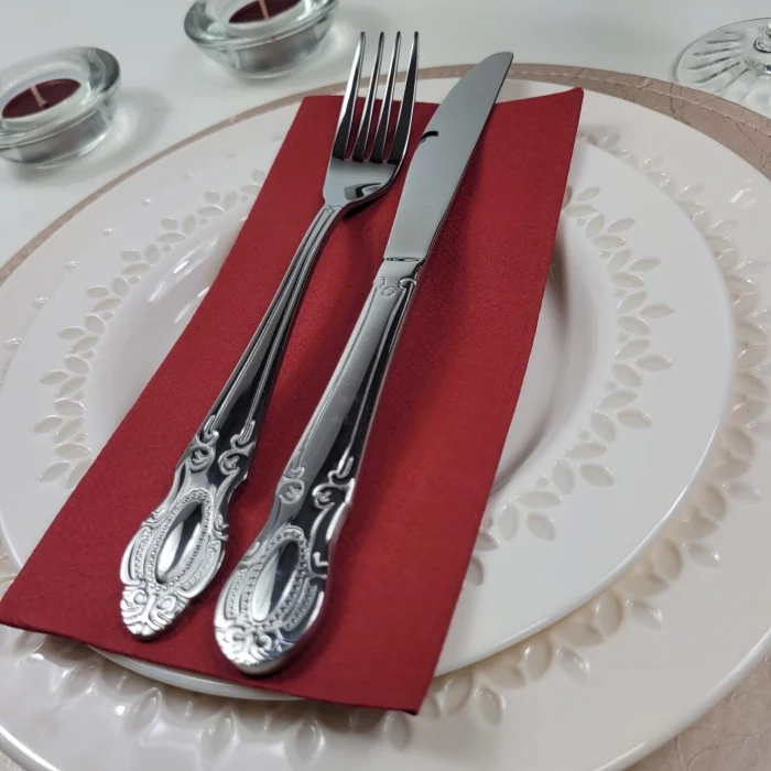 BAX Servetele Linclass ultra calitative, bordo/ visinii, 40x40 cm, pliate 1/8, 864 buc [5]