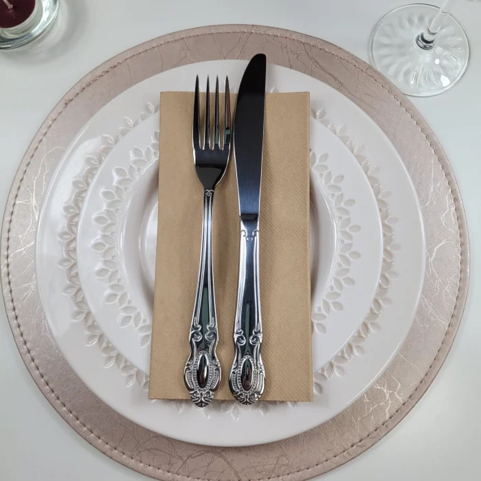 BAX Servetele Linclass ultra calitative, maro deschis, 40x40 cm, pliate 1/8, 864 buc [2]